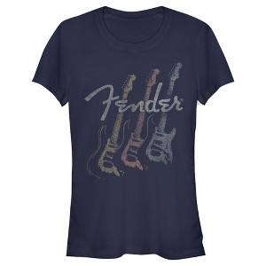 Juniors Womens Fender Triple Fret Logo T-Shirt - 1 of 4