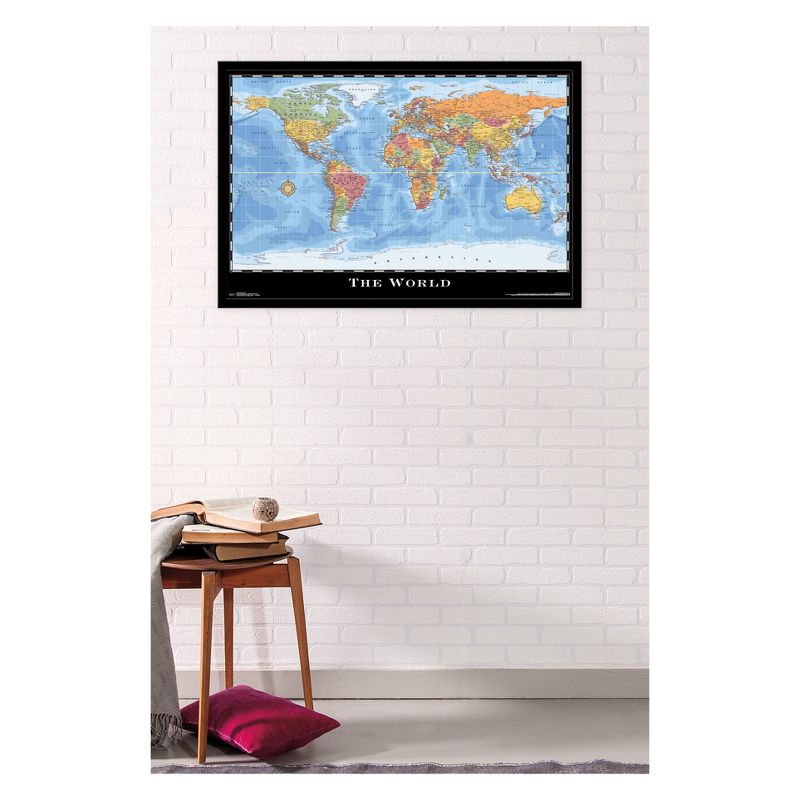 Map - World 17 Framed Poster Trends International, 4 of 7