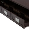 Gerhardine Wood 3 Drawer TV Stand for TVs up to 62" Dark Brown - Baxton Studio: Entertainment Center, Media Console with Storage - 4 of 4