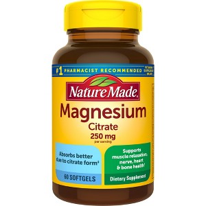 Nature Made Magnesium Citrate 250mg Muscle, Nerve, Bone & Heart Support Supplement - 1 of 4