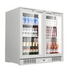Tylza 36 in. W 7.2 cu. ft. Commercial Slim Narrow Upright Display Refrigerator 2-Glass Door Beverage Cooler,White - 3 of 4