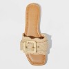 Women's Linda Raffia Buckle Slide Sandals - Universal Thread™ Tan - 3 of 4