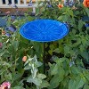 ACHLA Designs 39" Delphinium Lolly Bird Bath Blue - 4 of 4