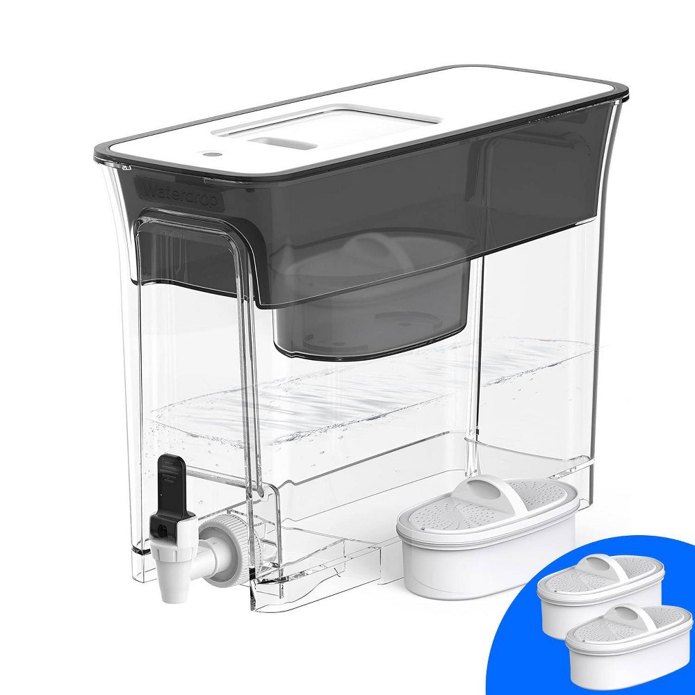 Waterdrop 35 Cup Slim Water Filter Dispenser with Extra 2 Replacement Filter