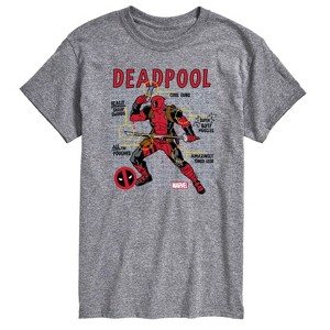 Men's - Marvel - Deadpool Blueprint Short Sleeve Graphic T-Shirt - 1 of 4