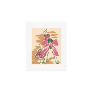 Deny Designs LouBruzzoni Girl with Pink Bow Art Print - 1 of 4