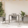 vidaXL Garden Table Black PE Rattan 35.4 x 35.4 in Sturdy Garden Table - 3 of 4