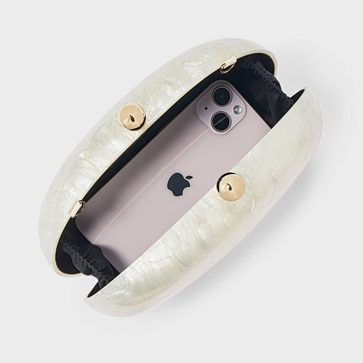 Acrylic Marbled Kiss Lock Minaudiere Clutch - A New Day™ - thumbnail 4
