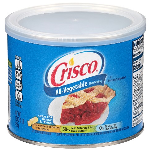 Crisco All Vegetable Shortening-16 OZ : Baking And Cooking  Shortenings : Everything Else