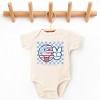 The Juniper Shop SmileyWorld Patriotic Checkered Peace Baby Short Sleeve Bodysuit - 2 of 4