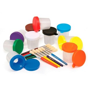 Creativity Street Paint Cups with Brushes, Set of 20 - 1 of 3