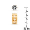 Steeltime Ladies 2pc set 18k gold plated stainless steel and simulated diamond cross studs/huggie earrings - 3 of 4