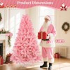 GIKPAL 6FT Pink Christmas Tree, Pre-Lit Hinged Spruce Full Tree with 800 Tips&Metal Stand, Artificial Xmas Tree, Indoor and Outdoor Holiday Decoration - 2 of 4