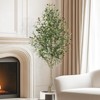 Olive Trees Artificial Indoor -Olive Tree,Artificial Tree with Realistic Wood Trunk, Silk Leaves - 4 of 4