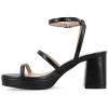 Journee Collection Womens Samilee Metallic Vegan Leather Platform Sandals - 2 of 4