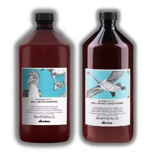 Davines NaturalTech Well Being Shampoo - (33.8 oz) & Davines Well Being Conditioner - (33.8 oz) - LITER DUO - 1 of 3