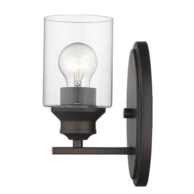 Bronze Cylinder Dimmable Direct Wired Electric Sconce