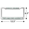 Portland State University School Logo Full Size Standard License Plate Metal Frame - 4 of 4