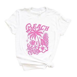 Simply Sage Market Women's Beach Vibes Distressed Short Sleeve Graphic Tee - 1 of 2