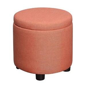 Designs4Comfort Round Accent Storage Ottoman - Breighton Home - 1 of 4