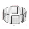 SEVOBAL Pet Doors, Gates and Pens 12-Panel Heavy Duty Metal Playpen for Extra-Large Outdoor Dog Exercise Fence, Black, 107.25"*107.25"*39.37" - 2 of 4