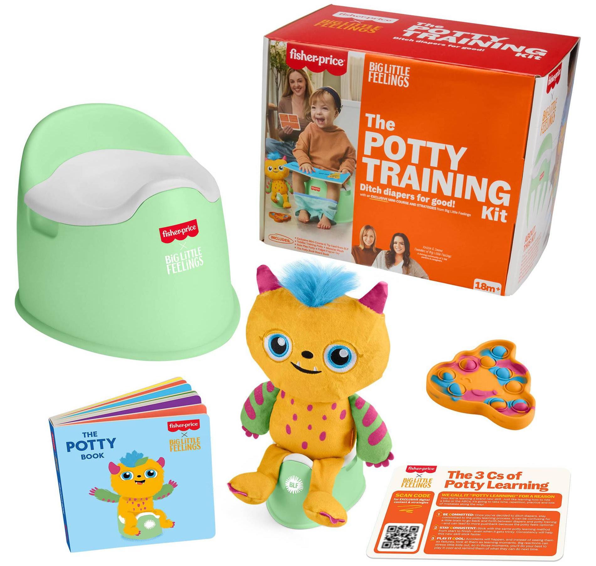 Fisher-Price Big Little Feelings Potty Training Kit: Set of Toys & Tips for Toddlers & Kids