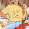 Simply Sage Market Halloween Floral And Ghost Collage Garment Dyed Tee - L - Mustard - 2 of 4