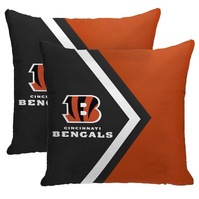 NFL Cincinnati Bengals Side Arrow Poly Span Throw Pillow - 2pk