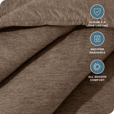 Heather Taupe Twin Down Alternative Microfiber Comforter Set