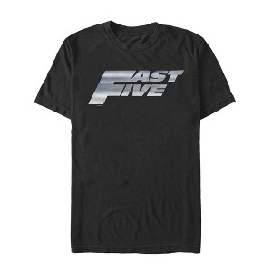 Men's Fast & Furious Fast Five Metal Logo T-Shirt - 1 of 4