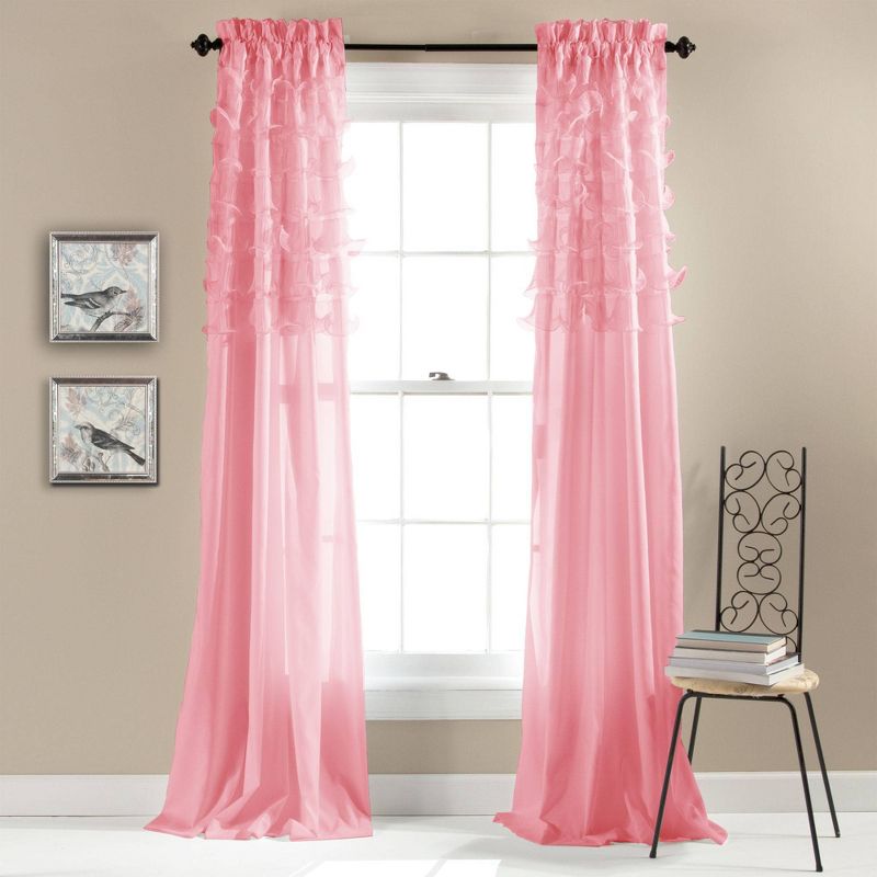 Set of 2 Avery Light Filtering Window Curtain Panels - Lush Décor, 1 of 10