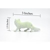 White fox, Polar fox, Arctic fox, Vulpes lagopus, Hand Painted, Very Nice Plastic Design, Artic Animal, Caninds, Model, Toy,  3 Inches. CWG205 BB42 - 2 of 4