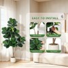Garvee 4/5/6/7FT Fiddle Leaf Fig Tree Artificial with Leaves - Realistic Faux Ficus Lyrata Trees in Grey Planter Pot, Indoor Fake Floor Plants - 2 of 4