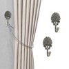 Unique Bargains Curtain Holdbacks Peacock Wall Hooks Zinc Alloy 3.74"x2.36" 1 Pair - 2 of 4