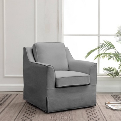 Barrel Swivel Chair Gray Striped - Wovenbyrd : Target