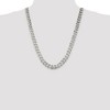 Black Bow Jewelry Men's 11mm, Sterling Silver Solid Flat Curb Chain Necklace - 2 of 4