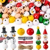 Joyfy 173-Piece Christmas Wooden Bead Craft Kit - Make 30+ Hanging Ornaments (Snowman, Santa, Elf) for DIY Holiday Decor & Activities - 4 of 4