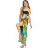 LA LEELA Women's Sarong Bikini Skirt Swimwear Cover up Bathing suit Swimsuit Summer Wraps Beach Wrap for Women One Size Multicolored, Tie Dye Design - 3 of 4