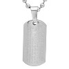 Steeltime Ladies stainless steel 'padre nuestro' prayer pendant with 24" chain. Color Options: Silver, Gold - 2 of 4