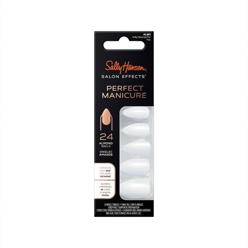 Sally Hansen Salon Effects Perfect Manicure Press-On Nails Kit - Almond - Only Have Ice For You - 24ct, 1 of 7