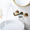 Munora Wall Mounted Bathroom Sink Faucet, Archaize Finish with 360° Swivel Spout and Cross Handles - 4 of 4