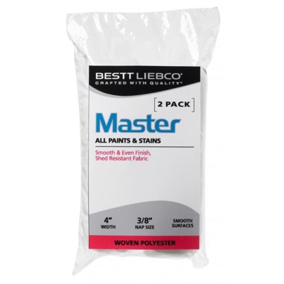 Bestt Liebco Master Woven Polyester 4 in. W X 3/8 in. Mini Paint Roller Cover 2 pk (Case of 12)
