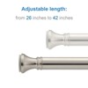 LunaLulinlk Shower Curtain Rods Tension Adjustable , 42-72 inches Rust-Resistance Shower Curtain Rods for Bathroom - 3 of 4