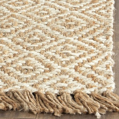 Ivory Hand-Knotted Jute Runner Rug - 2'6" x 8'