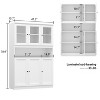 FUFU&GAGA Modern White Storage Cabinet with Adjustable Shelves and Ample Space - 3 of 4