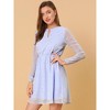 INSPIRE CHIC Women's Choker V Neck Vintage Flared Gilding Metallic Shiny Star A-Line Dress - 2 of 4