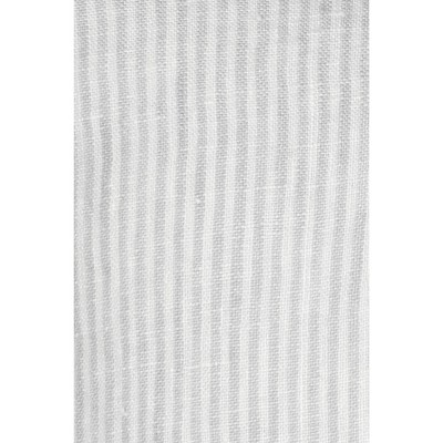 Light Grey Pinstripe Linen Pillow with Down Insert 14x20