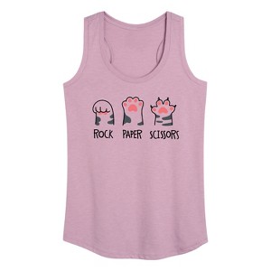 Women's - Instant Message - Rock Paper Claws Graphic Racerback Tank - 1 of 4