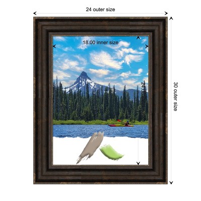 Stately Bronze and Gold Polystyrene Wall Picture Frame