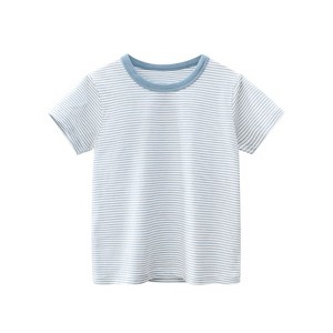 MyKids-Usa Baby Striped Pattern Casual Round Neck T Shirt Outfits - 1 of 4